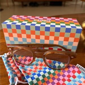 Caddis Brown Tectonic Readers 1.75  with Case like new